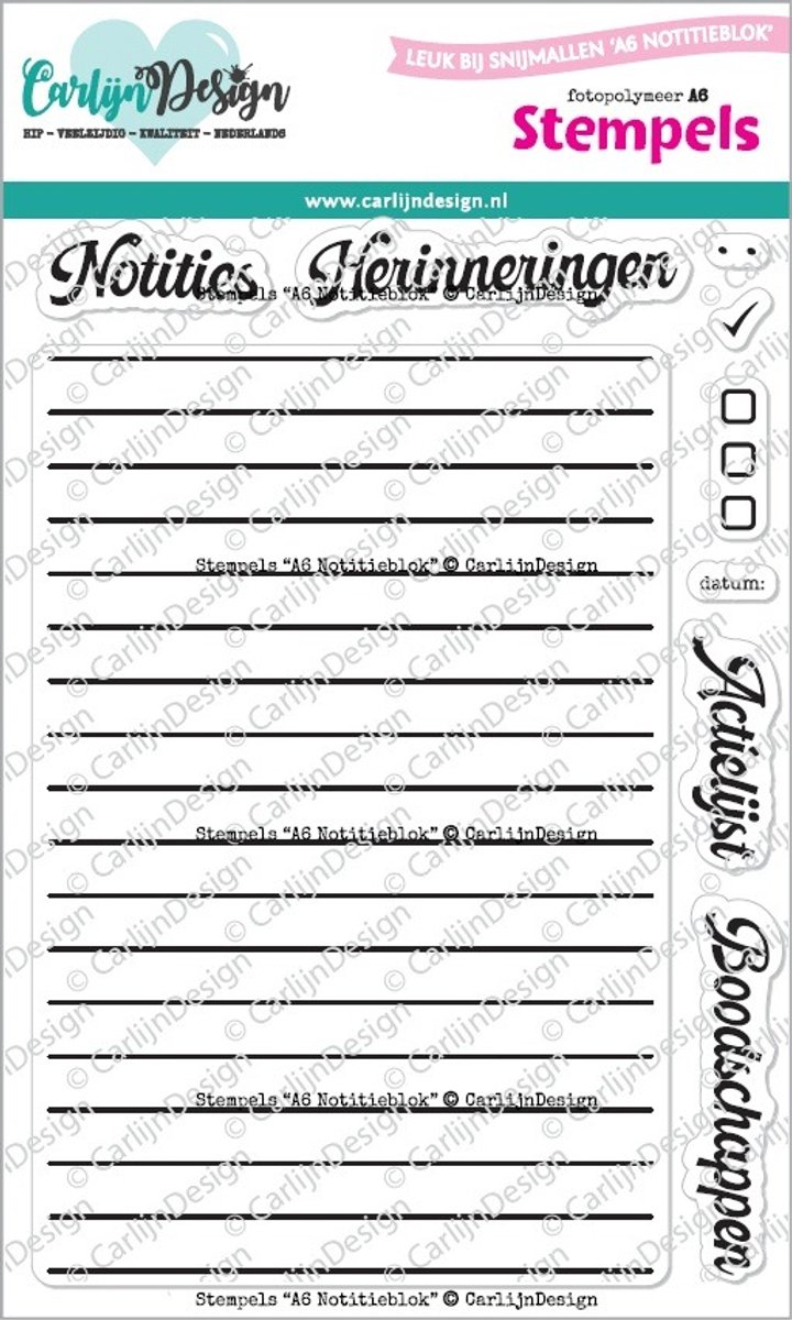 Stempels A6 notitieblok