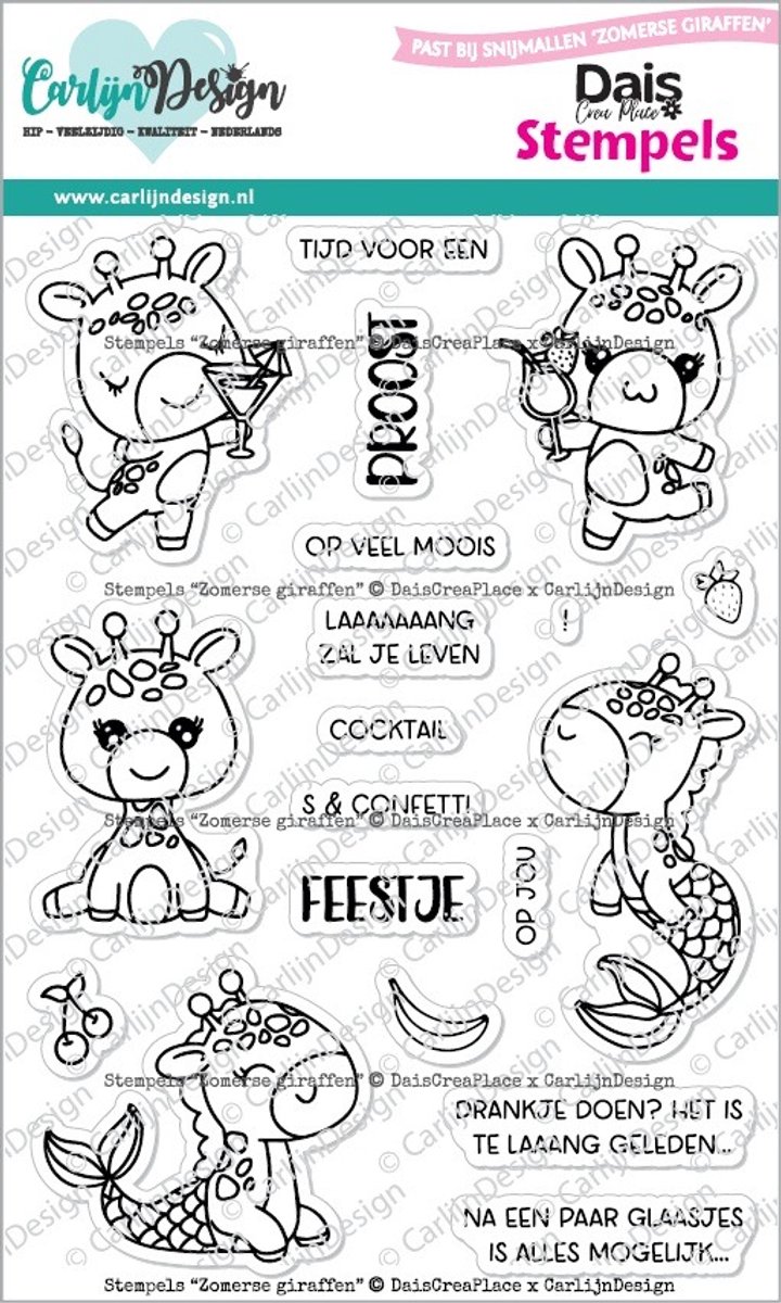 Stempels Zomerse giraffen