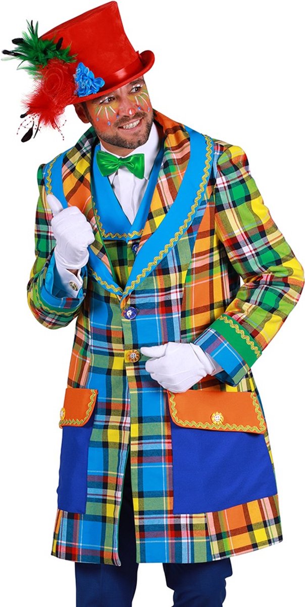 Carnavalsjas Clown volwassenen - Lange Jas - Volwassen - Maat Large