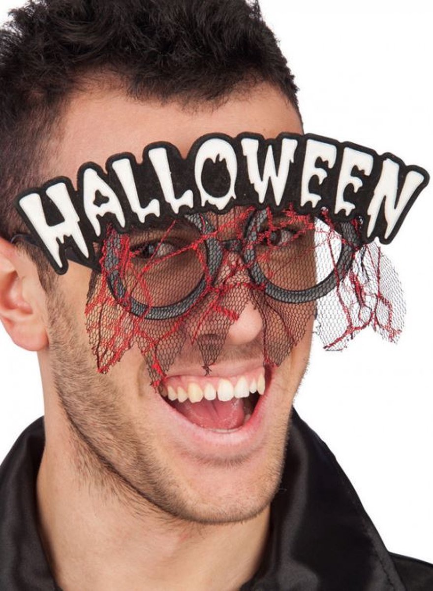 Carnival Toys Bril Halloween Zwart/wit One-size