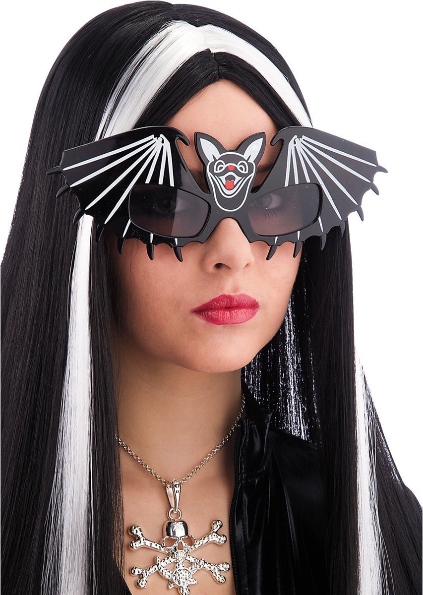 Carnival Toys Bril Vleermuis Dames Zwart One-size