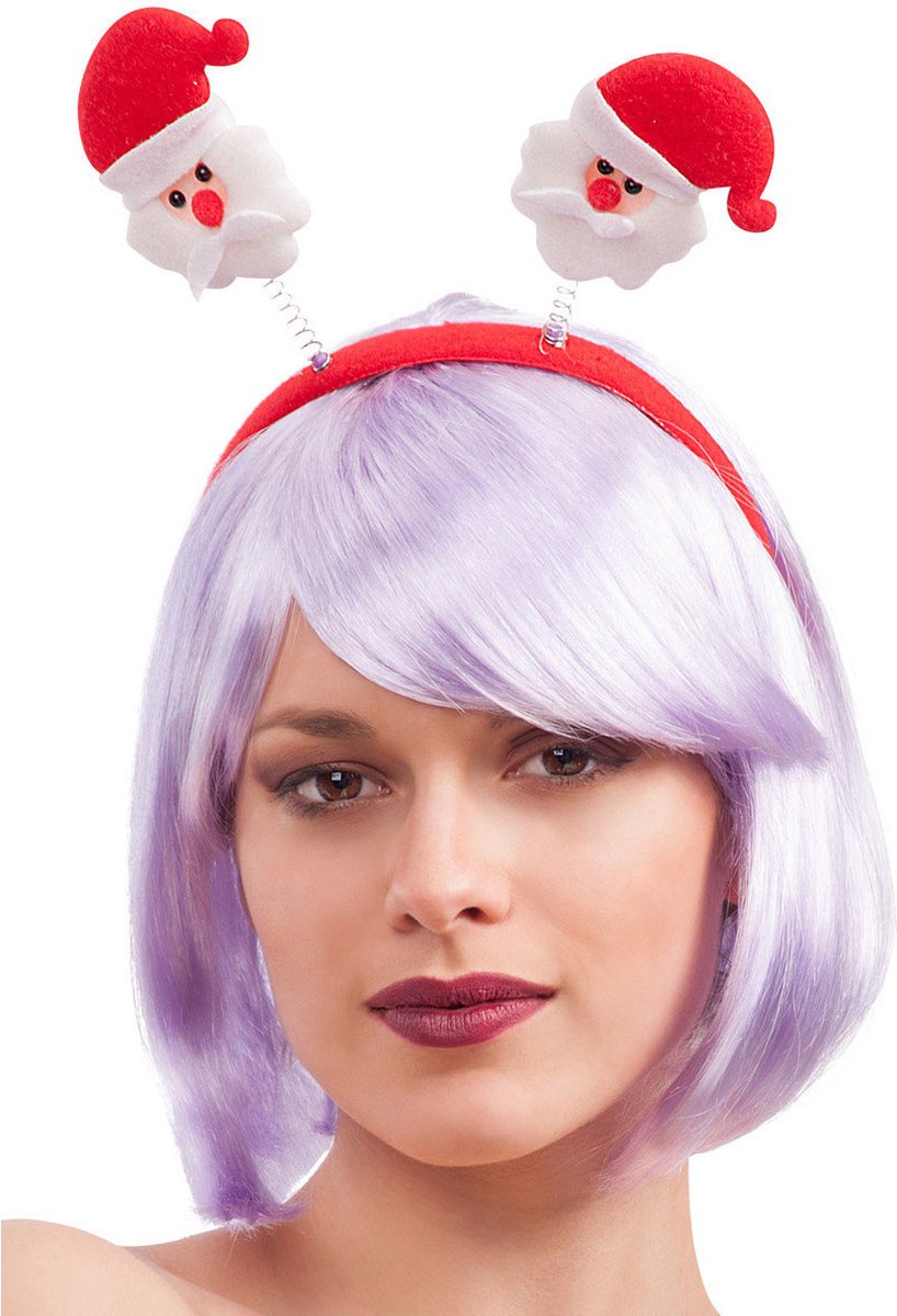   Haardband Kerstman Rood/wit One-size