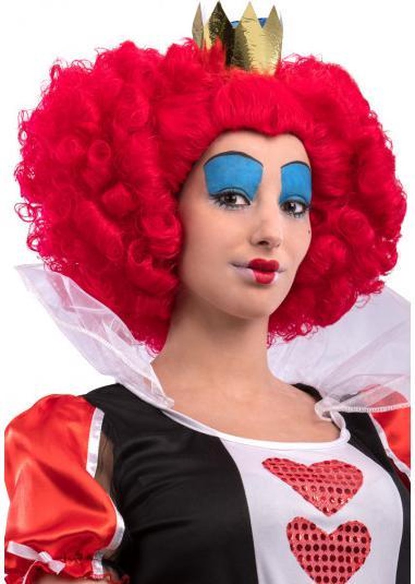 Carnival Toys Pruik Queen Of Hearts Dames Polypropyleen Rood