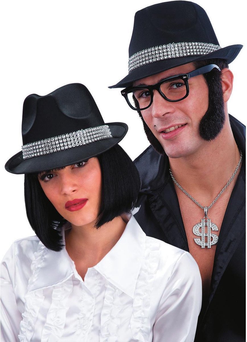 Carnival Toys Verkleedhoed Gangster Vilt Zwart One-size