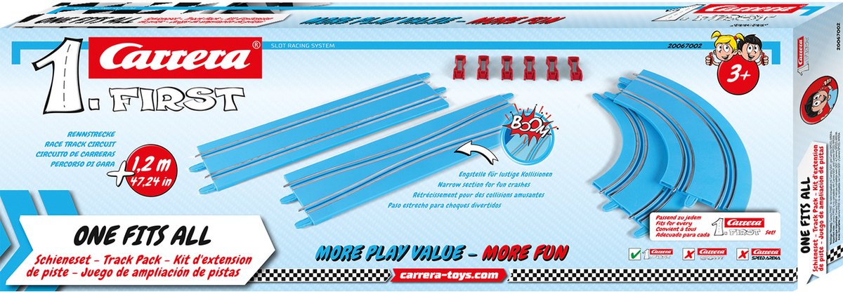 Carrera FIRST Racebaanonderdeel - First - Uitbreidingsset Track Pack - 5 Baandelen onderdeel