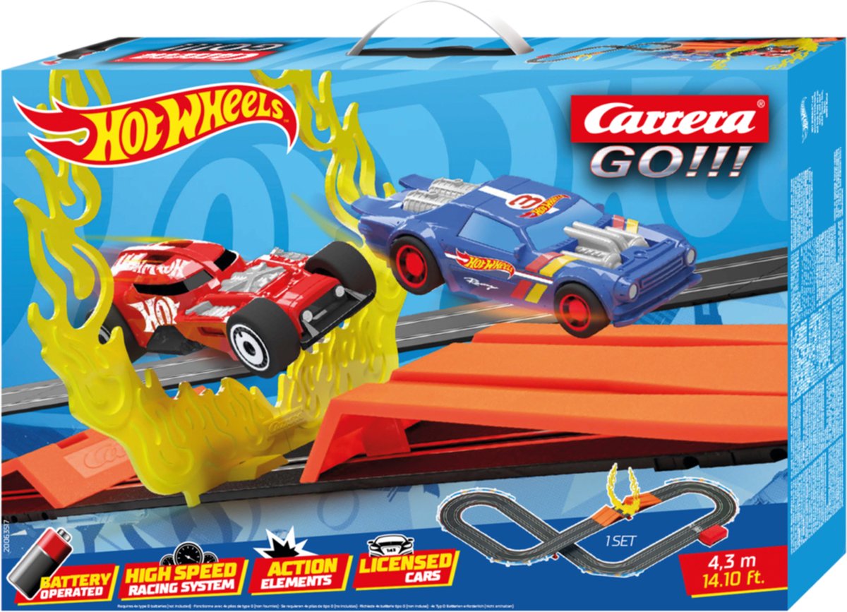   Go!!!   - GO!!! Hot Wheels - Blauw vs. Rood - 4,3m