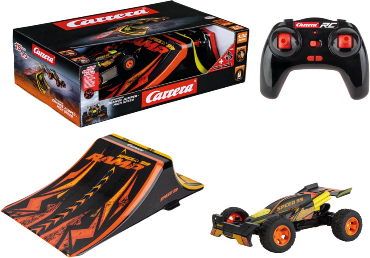   RC voertuig - RC Stuntauto - Orange Jumper met Ramp - Hoge Snelheid - 2,4 GHz RC Model Kant en Klaar - 1:32 -