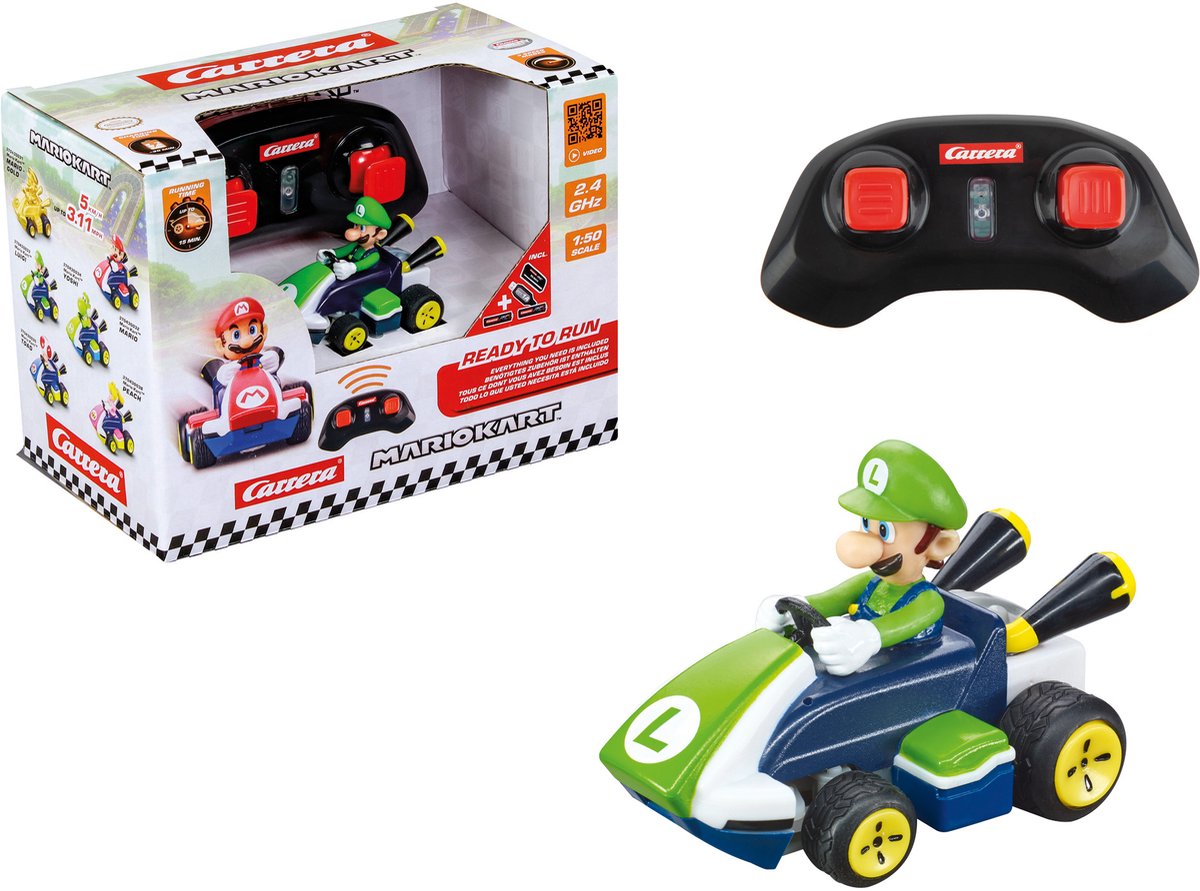   RC voertuig Auto - RC Auto Mini - Mario Kart - Luigi - 6,2cm Lang - 2,4GHz RC Model Kant en Klaar -   -