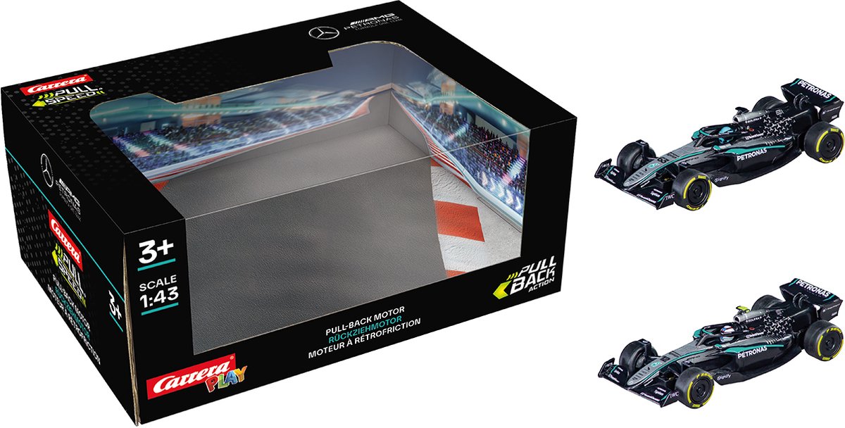   Speelgoedvoertuig - Pull and Speed - Mercedes-AMG PETRONAS Formula One Team - Russel vs. Antonelli - Pull-Back Twin Pack Terugtrekauto