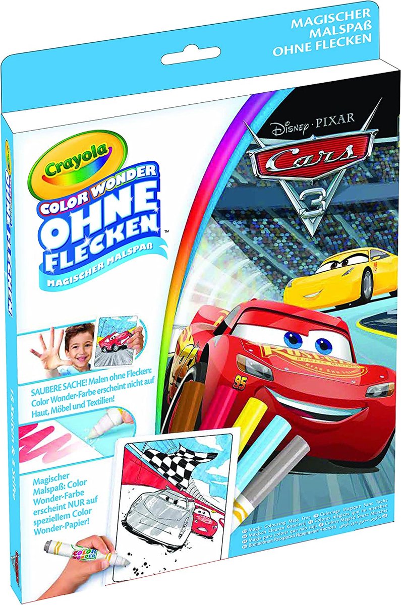 Crayola Cars 3 water kleurboek - Inclusief viltstiften - Voor onderweg