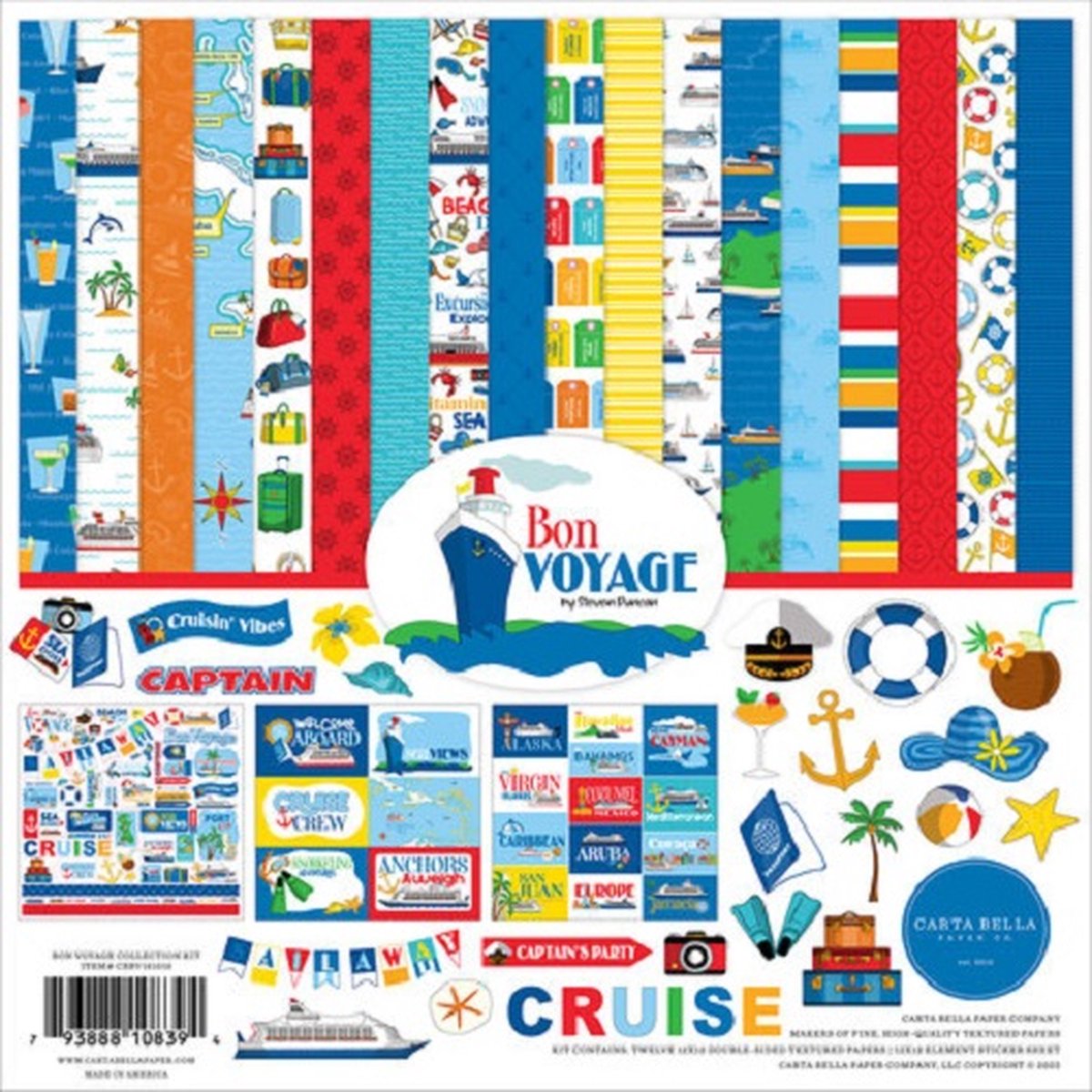 Carta Bella - Bon Voyage 12x12 Inch Collection Kit (CBBV161016)