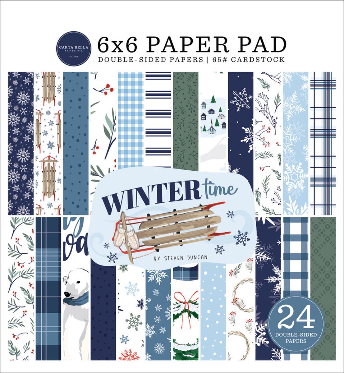 Carta Bella - Wintertime 6x6 Inch Paper Pad (CBWT334023)