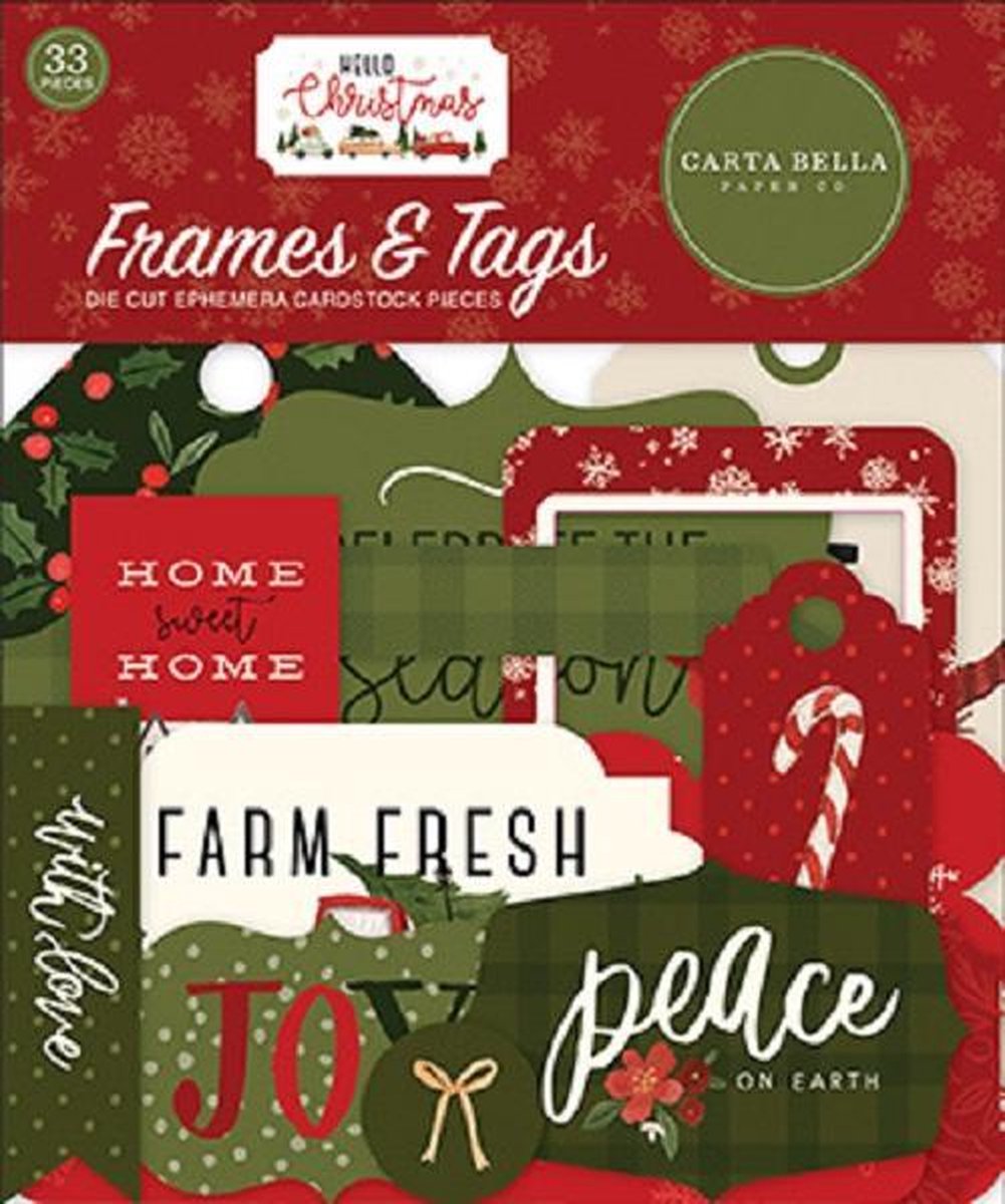 Carta Bella Hello Christmas Frames & Tags (CBHC124025)
