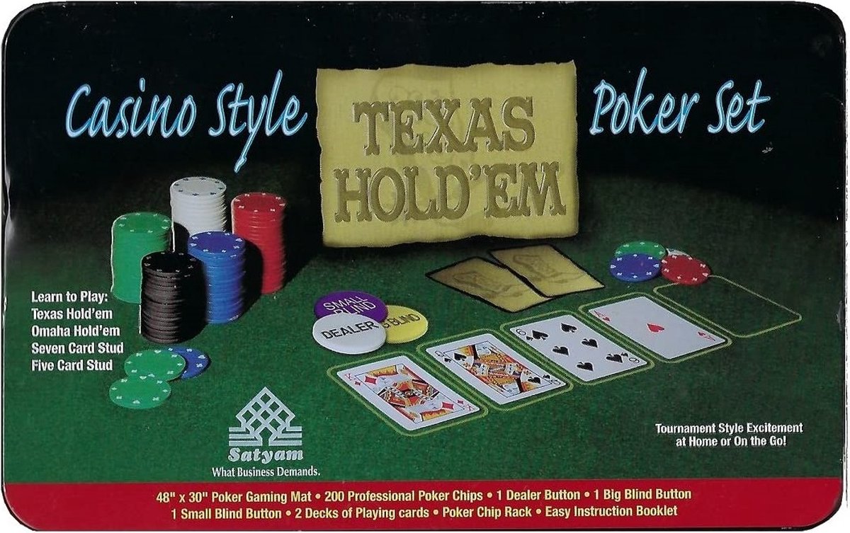 Texas Holdem-pokerset in casinostijl