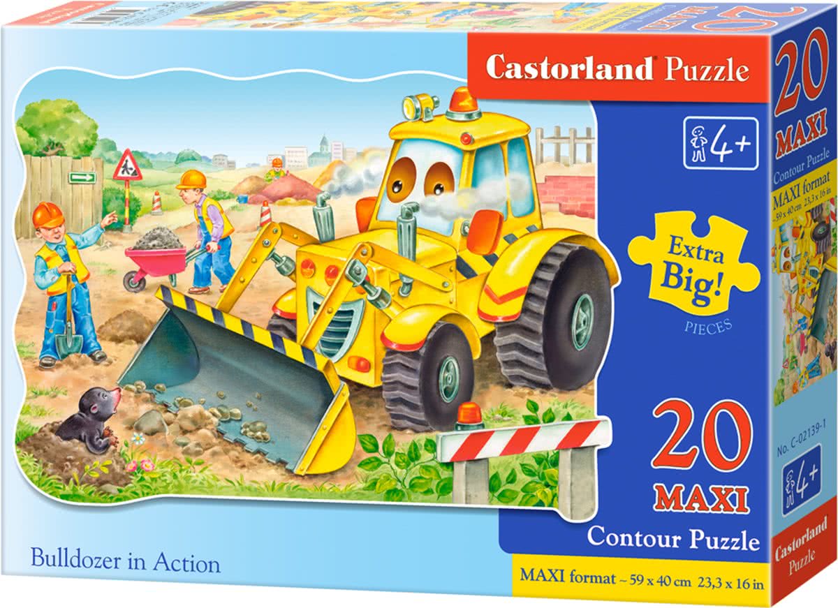 Bulldozer in action - Legpuzzel - 26 Stukjes
