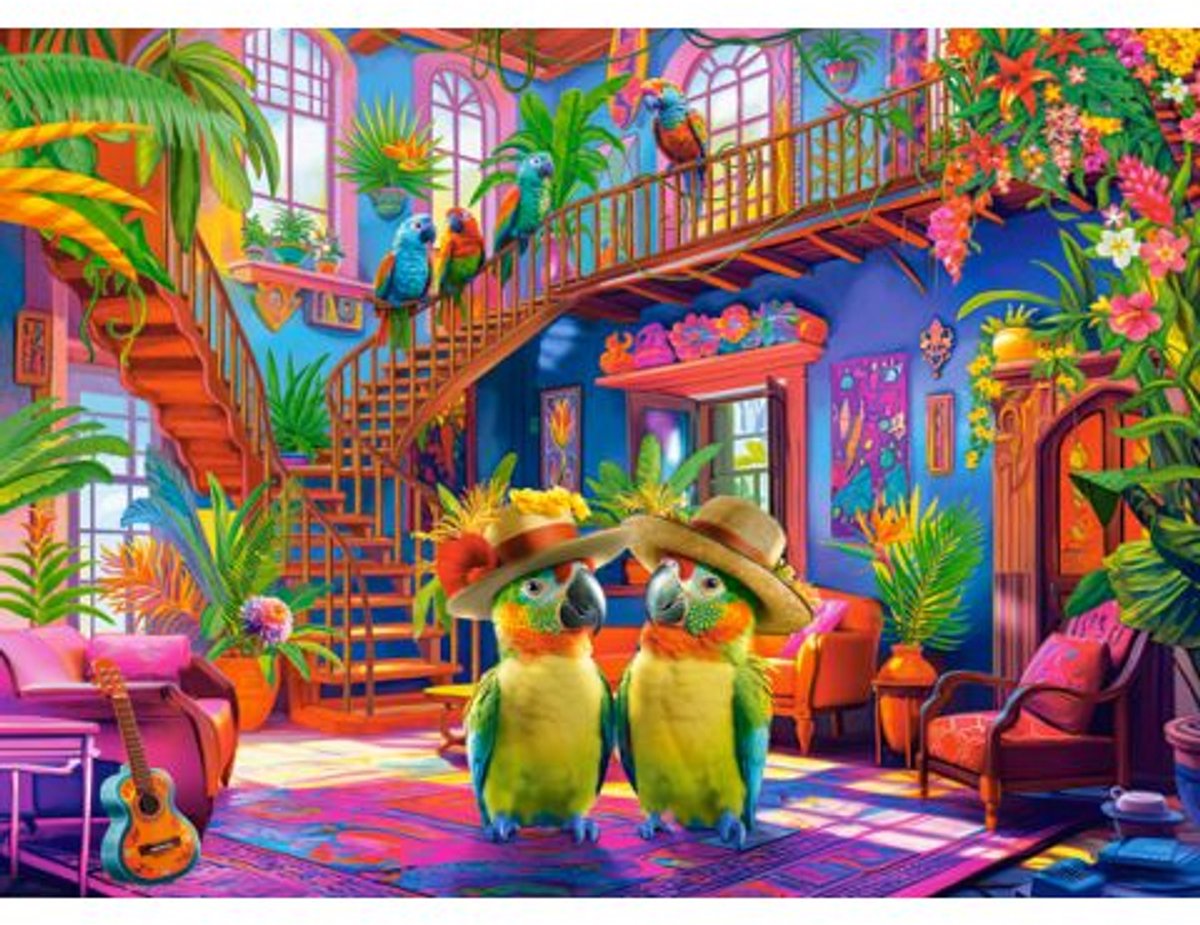Castorland puzzel papegaaien paradijs - 200 stukjes legpuzzel.