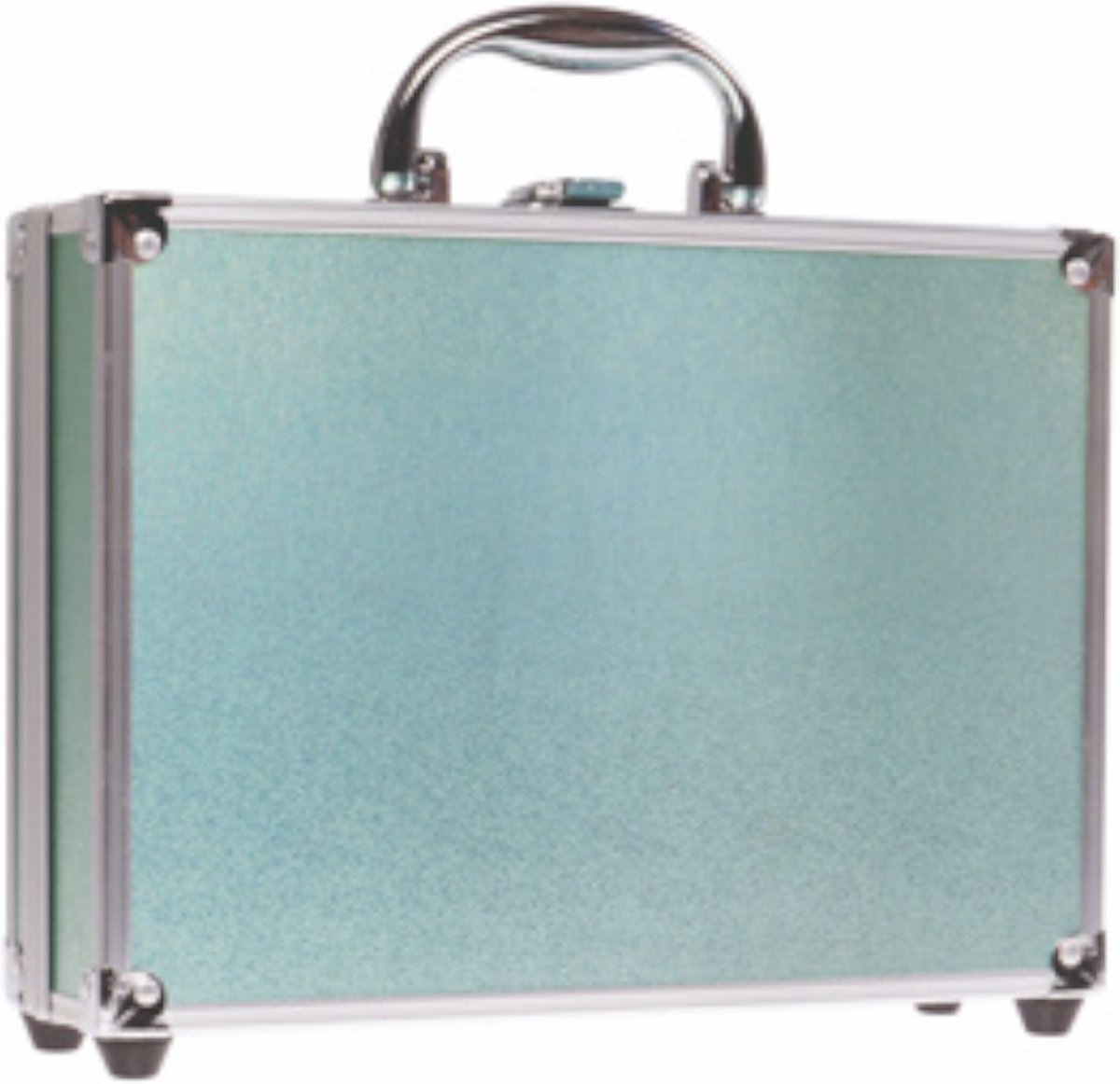   Aluminium Cosmetica Koffer - Groen/Zilver - 41 Stuks