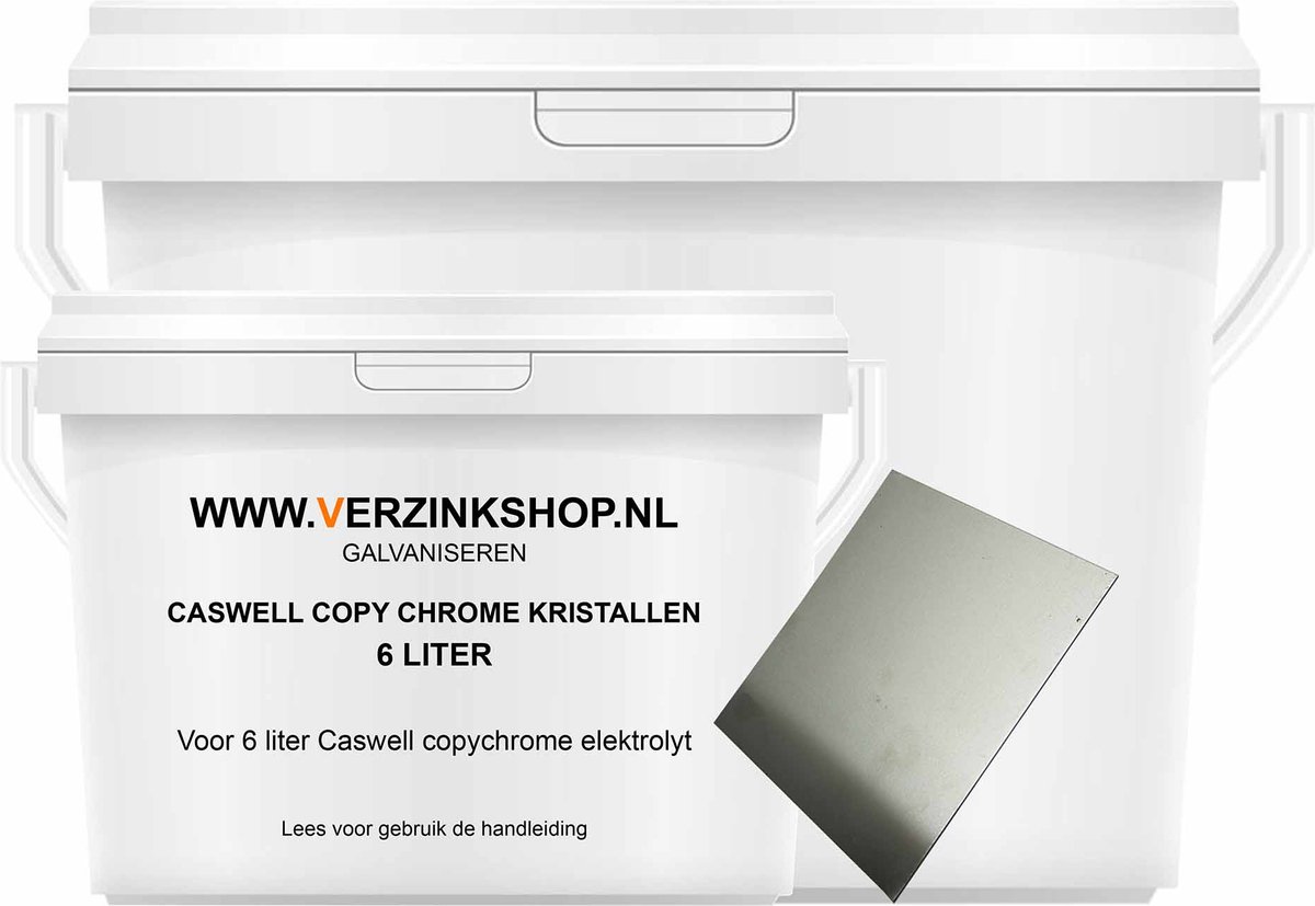 Caswell Copychrome Verchroom Kit - 2 liter - Zelf verchromen van metalen