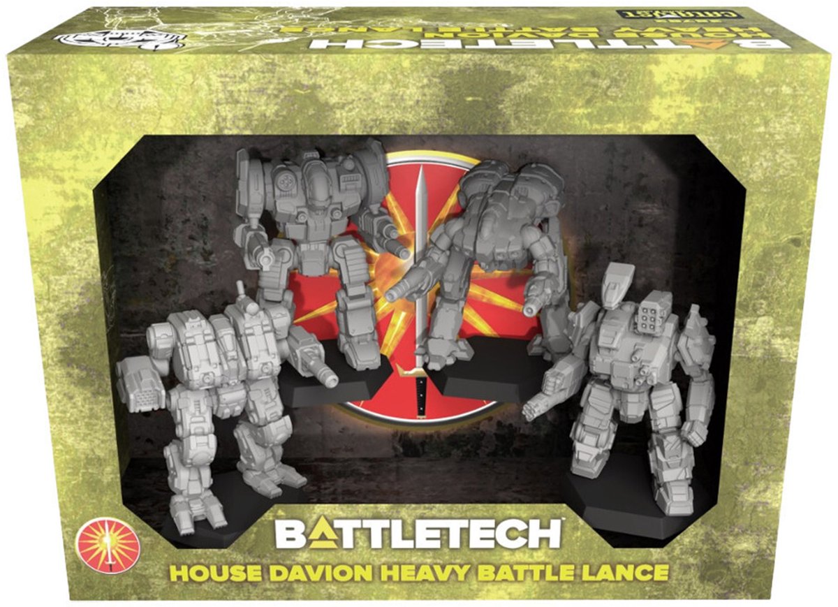 BattleTech House Davion Heavy Battle Lance - Miniatures - Catalyst Game Labs