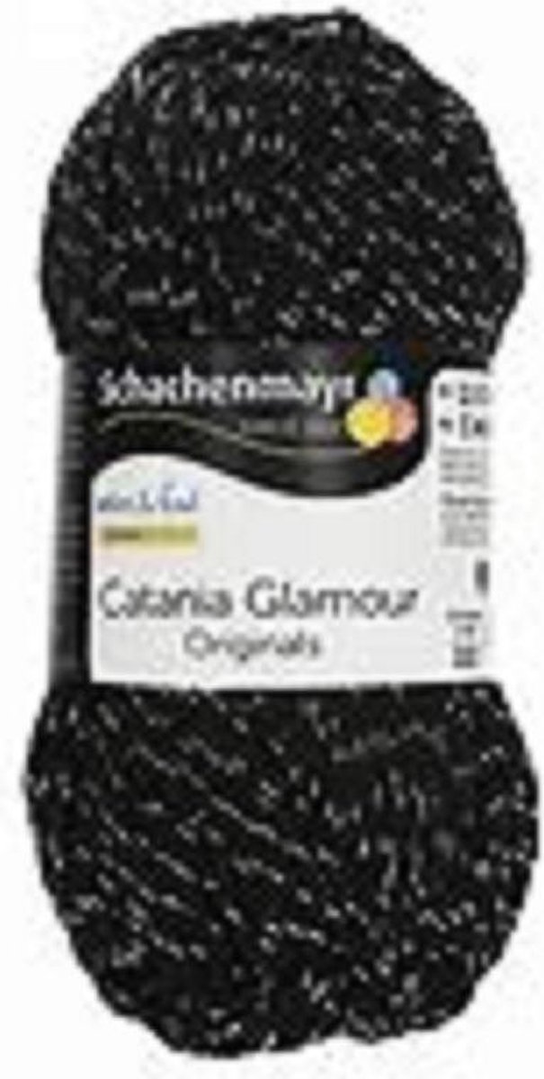 Catania Glamour Zwart met Glitter pak van 10 bollen