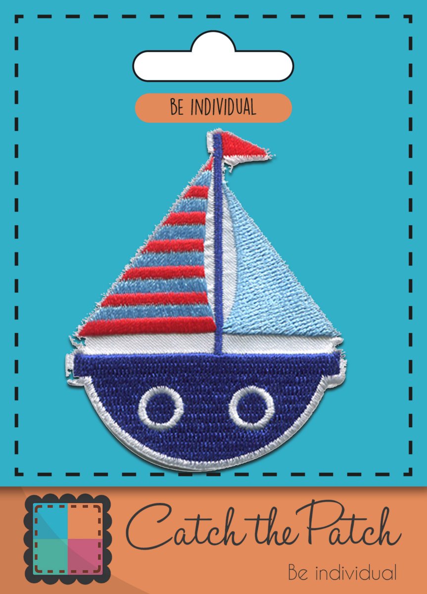 Strijkembleem - Zeilboot