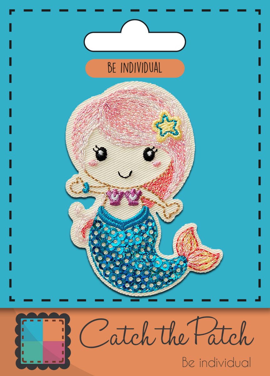 Zeemeermin embleem - Patch - Strijkapplicatie