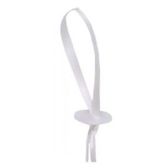ACC001 - Snel sluit lintjes voor het afsluiten van helium ballonnen in wit per 100 stuks - Wit