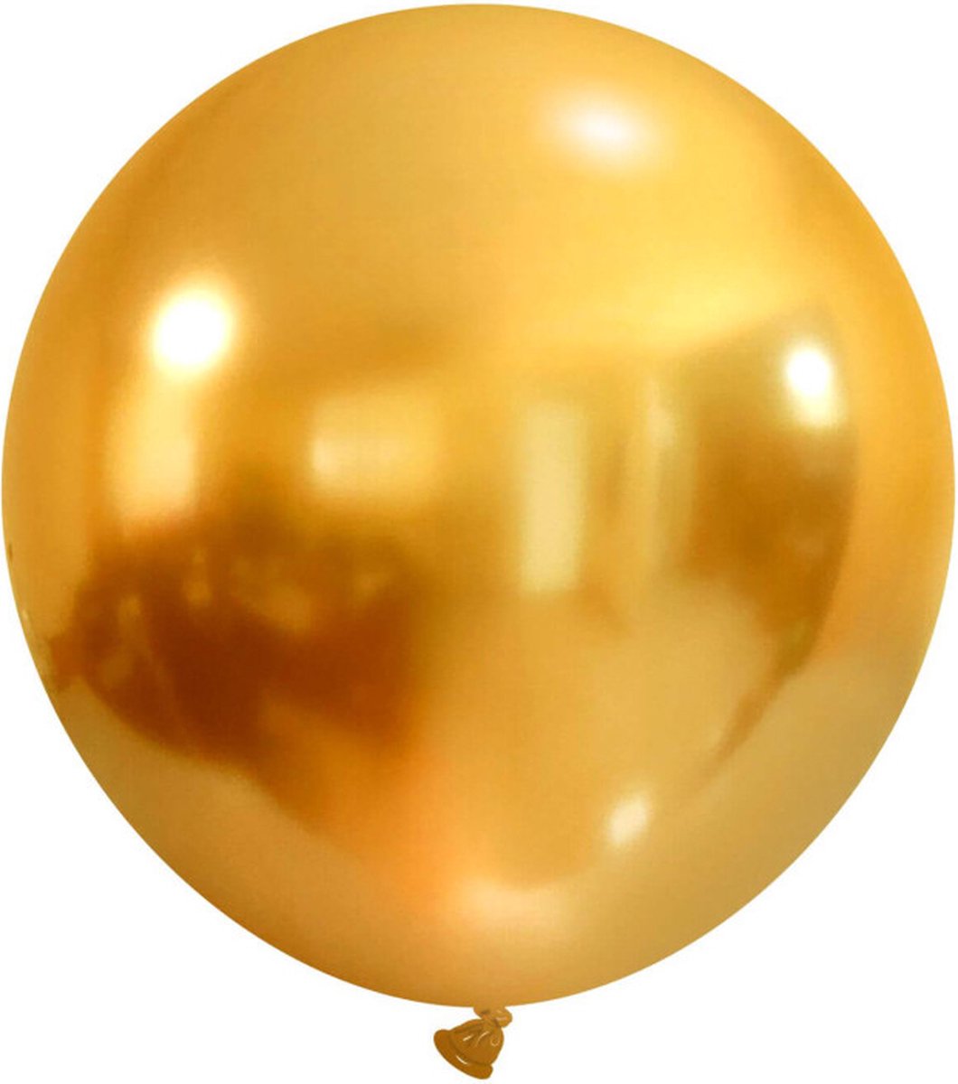 1x dark GOUD Reuzenballon latex van 24 inch (ongeveer 60 cm).