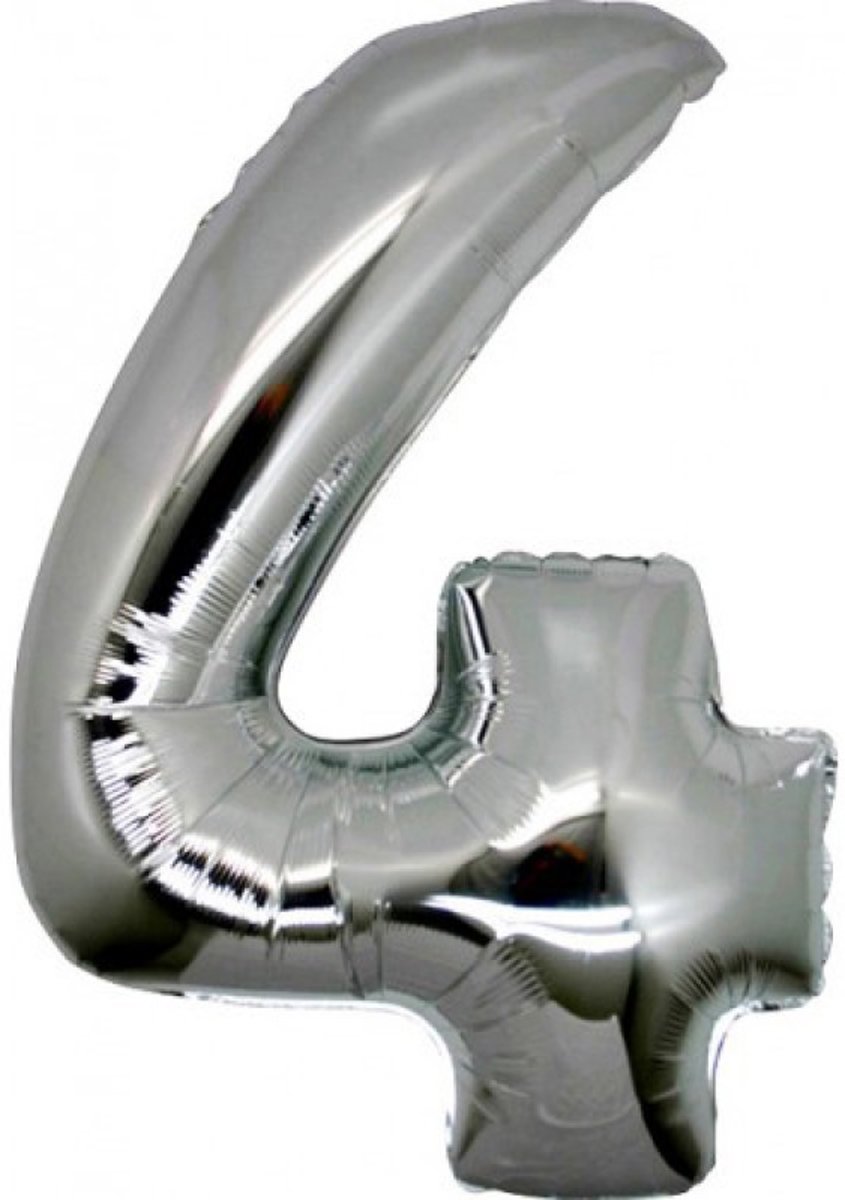 Folie MAXI Cijfer 4 Zilver 40