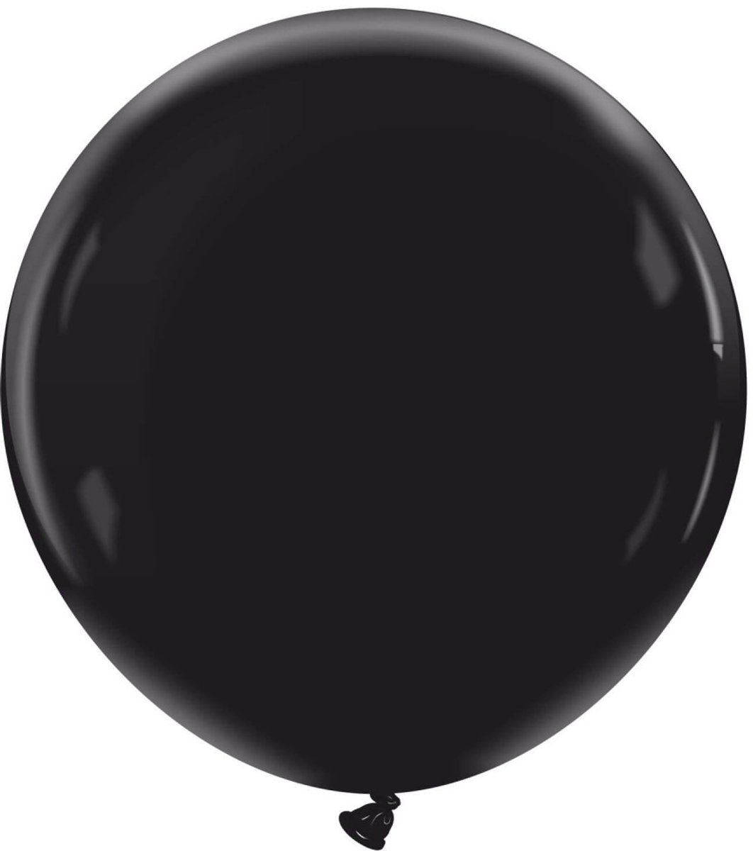 ballon 90cm Midnight Black / latex zwart / 1stk