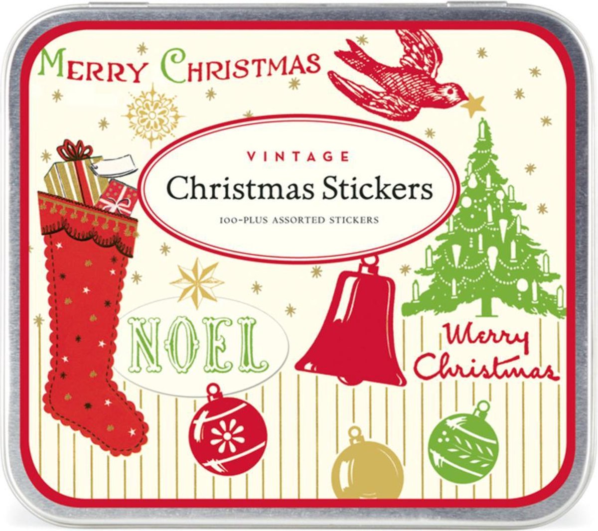 Deco Stickers Vintage Christmas - Cavallini - 24 vellen - Kerststickers