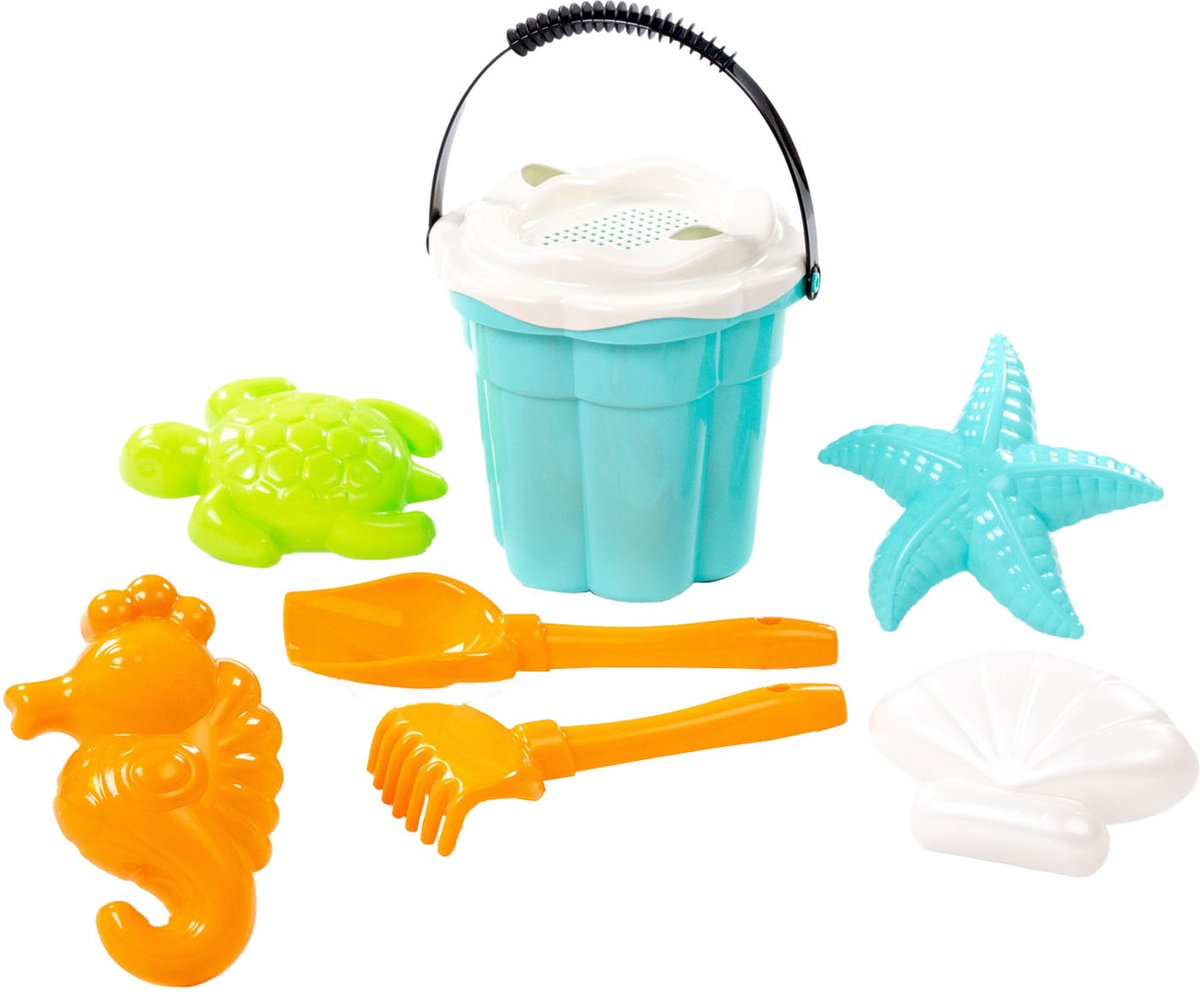 Cavallino Safari Klassieke Emmerset met Zandvormen Blauw, 9dlg.