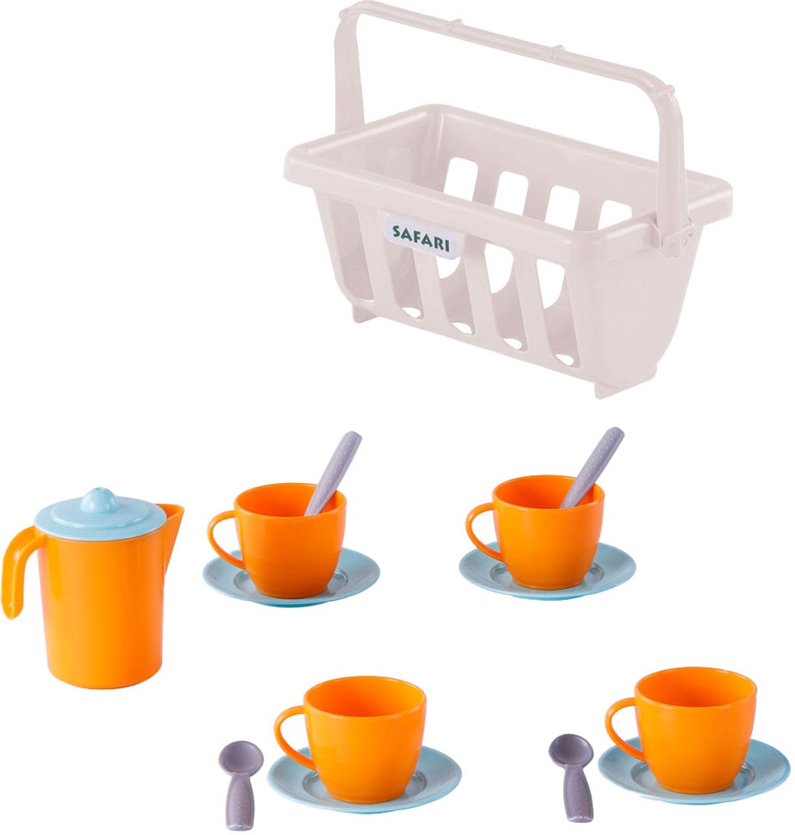   Servies in Mand Oranje, 15dlg.