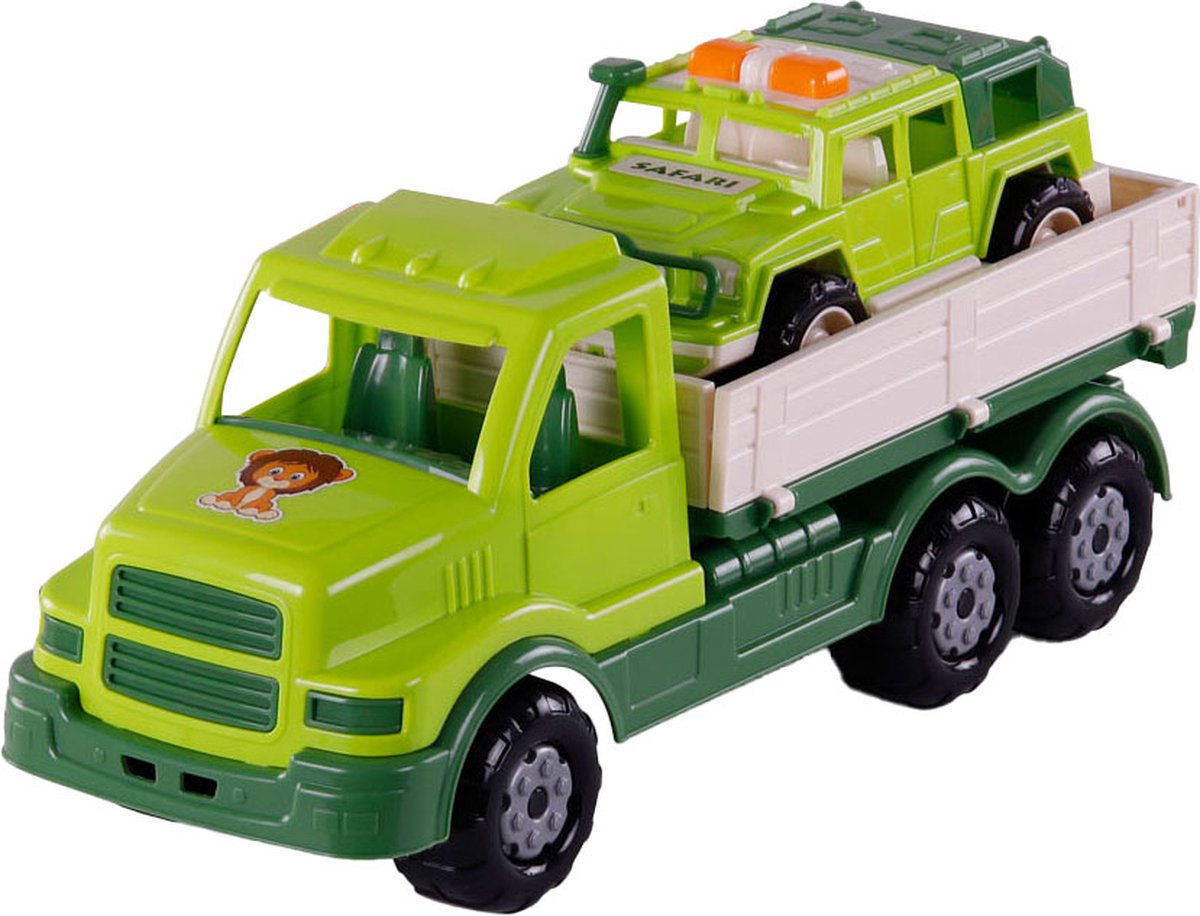 Cavallino XL Torpedo Vrachtwagen met Survival Jeep Groen, 44,5cm