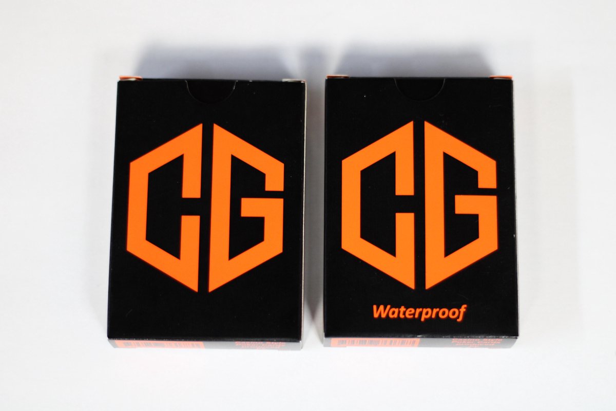 Luxe poker kaarten - Poker - 4 x Kaarten -  4 sets - Cave & Garden - Speel kaarten - Oranje - Zwart - Kaartspel - Professionele kaarten -