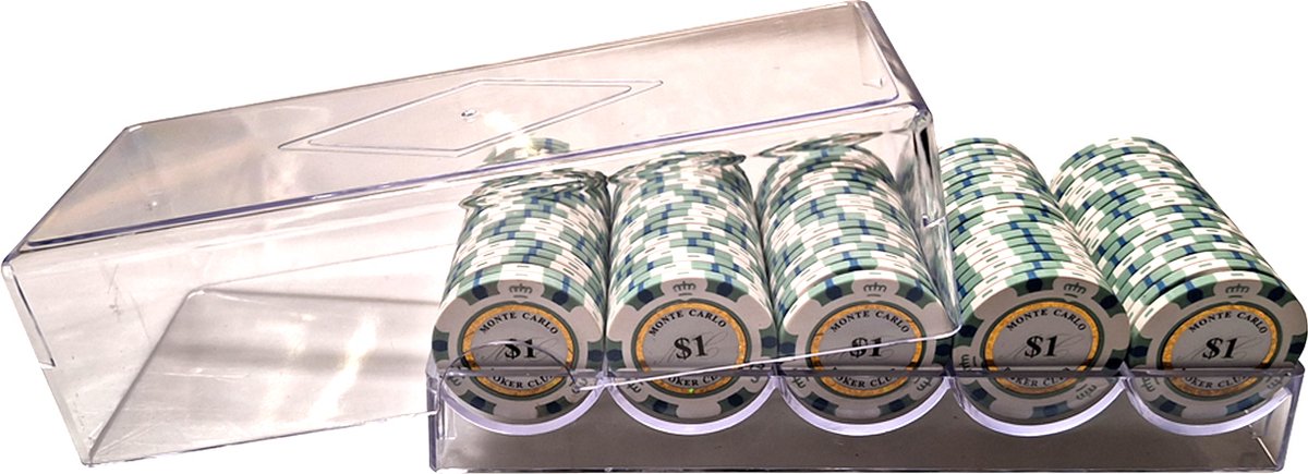 Poker - Poker bakje Waarde 1 - Pokerset - Poker fiches - Fiches - Poker chips - Poker set - Casino - Casino chips - Cave & Garden