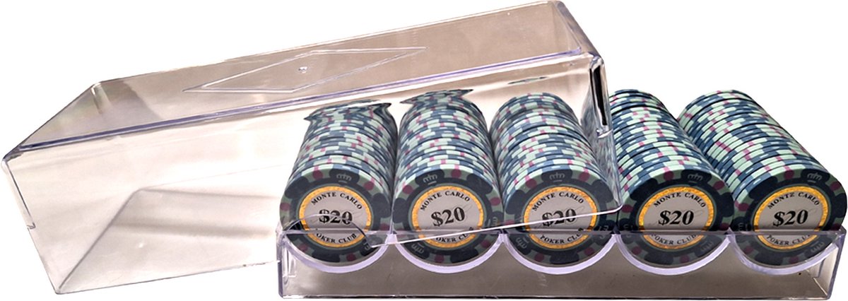 Poker - Poker bakje met waarde 20 - Pokerset - Poker fiches - Fiches - Poker chips - Poker set - Casino - Casino chips - Poker fiches met waarde - Cave & Garden