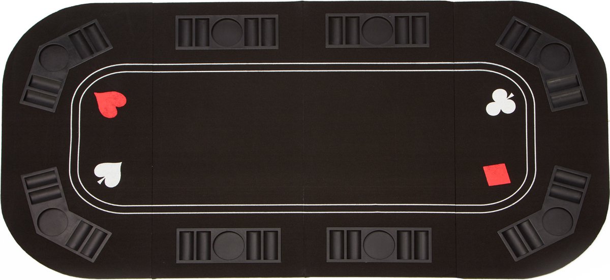 Pokertop - Poker top - Poker - 161 x 80 cm - Poker - 8 persoons - inklapbaar - pokertop - Snelle levering -  
