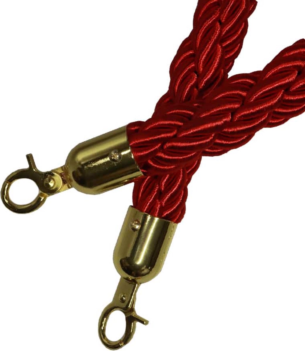 Vip/Afzetpaal koord rope rood - Vip Koord - Vip palen koord - Afzet palen koord - Decoratie - Vip palen - Afzetpalen - Afzet paal - Koord - Cave & Garden