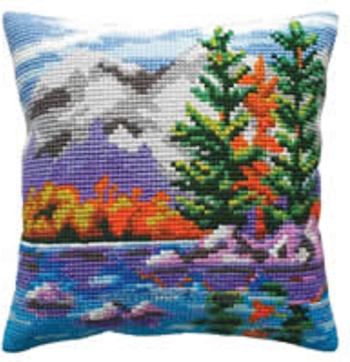 Kruissteekkussen Voorbedrukt Orchidea Nr 5445