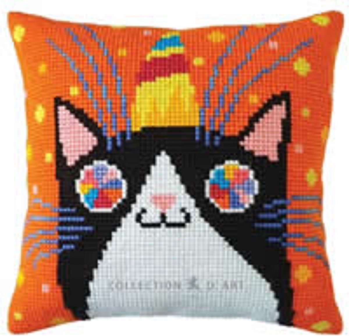 Kruissteekkussen Voorbedrukt Orchidea Nr 5450