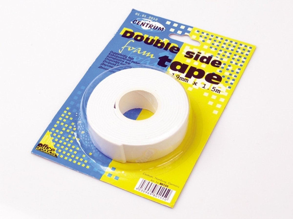 Centrum - Dubbelzijdig tape - Foam - 19mm x 1,5m