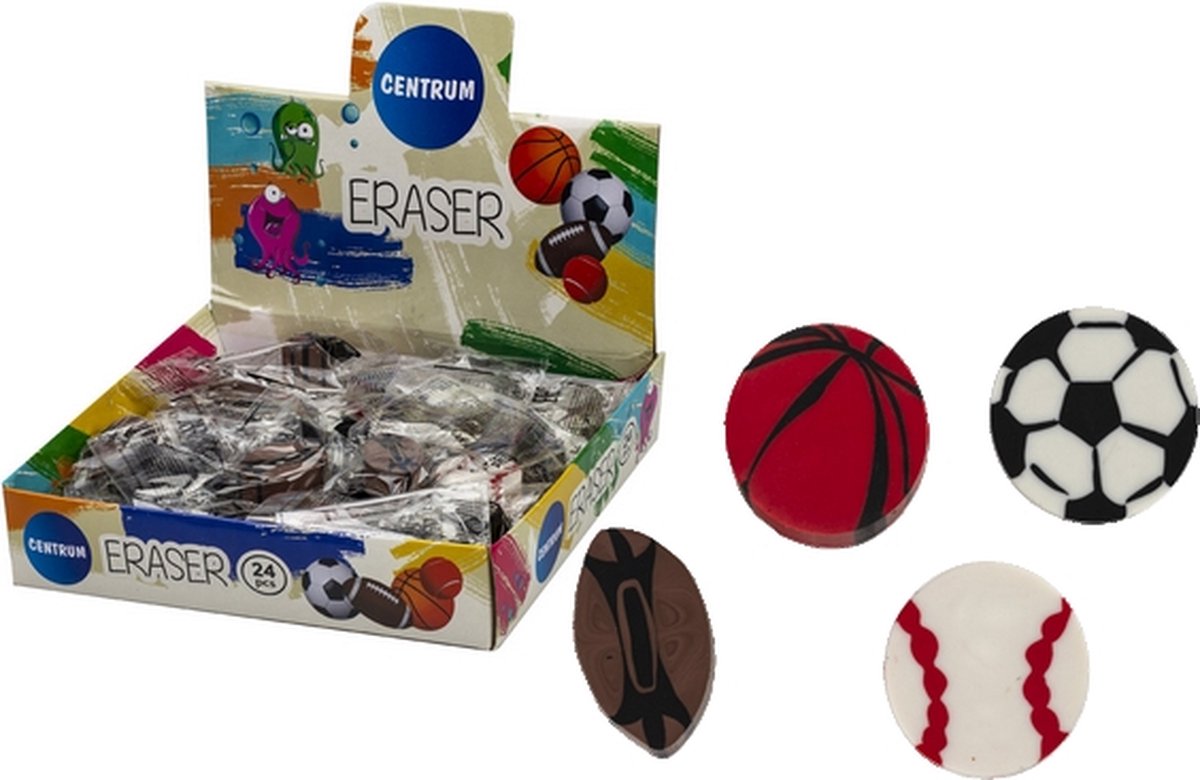 Centrum 24 sportbal kauwgom 4 ass. in display 89806