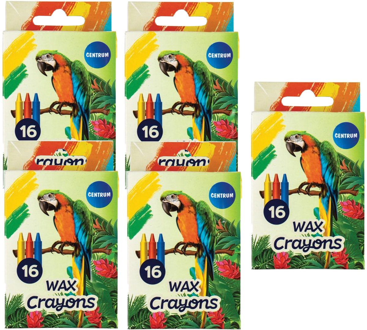 Centrum Waskrijtjes - 80x - gekleurd - 9 cm - speelgoed/knutselen - wax krijtjes - wascokrijtjes