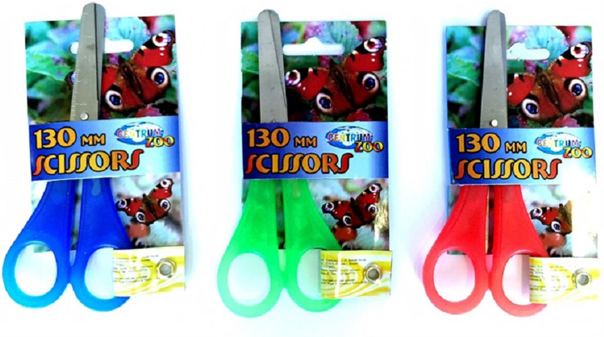 Kinderschaar 3x RVS 13 cm papier schaar kind