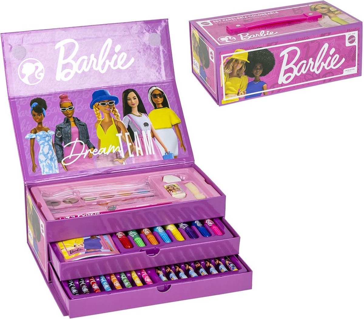 Barbie Tekenen Tekendoos Knutselen Meisjes - 44 Pieces