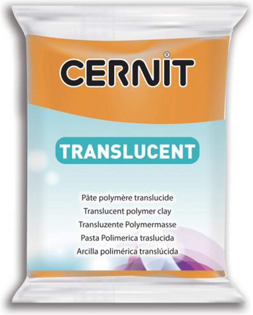 Cernit klei transparant oranje nr.752- 56gr
