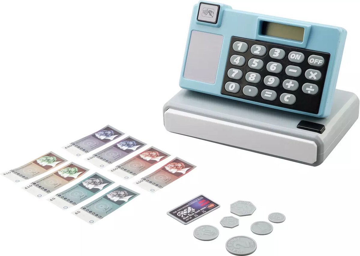 Speelgoedkassa voor winkeltje Chad Valley Supermarkt Kassa rekenmachine