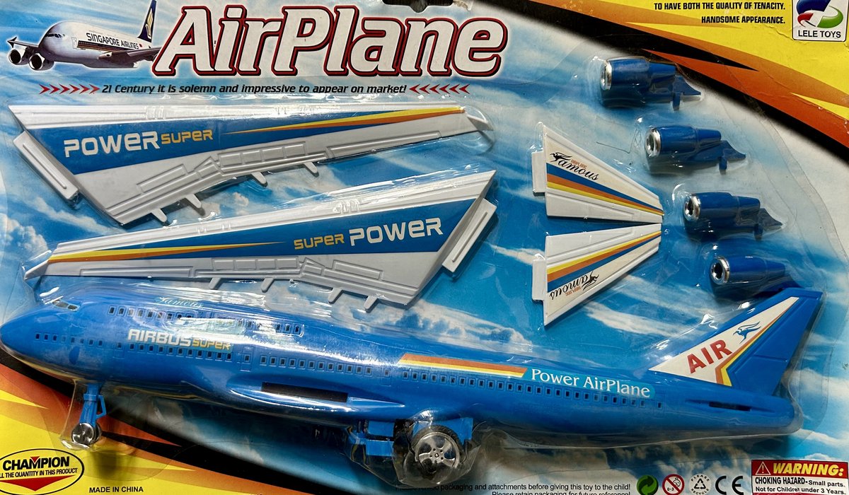 Champion - Airplane - Airbus super - Vliegtuig - Model - Speelgoed - Super power