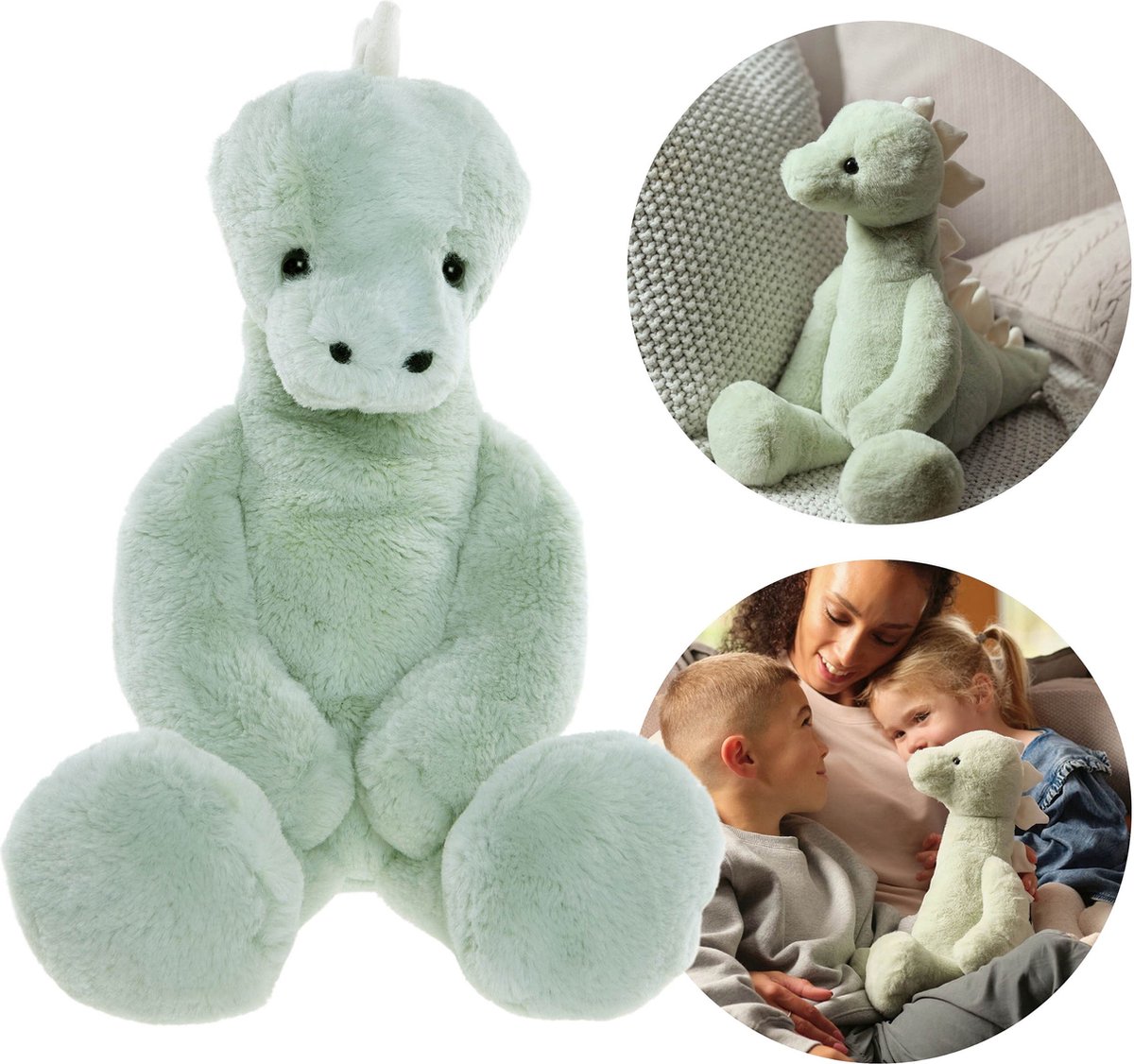 Charlie Bears Mascotte, Stevie de stegosaurus, uit de Bear&Me serie, een unieke knuffel voor kinderen, 41 centimeter